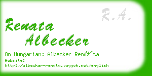 renata albecker business card